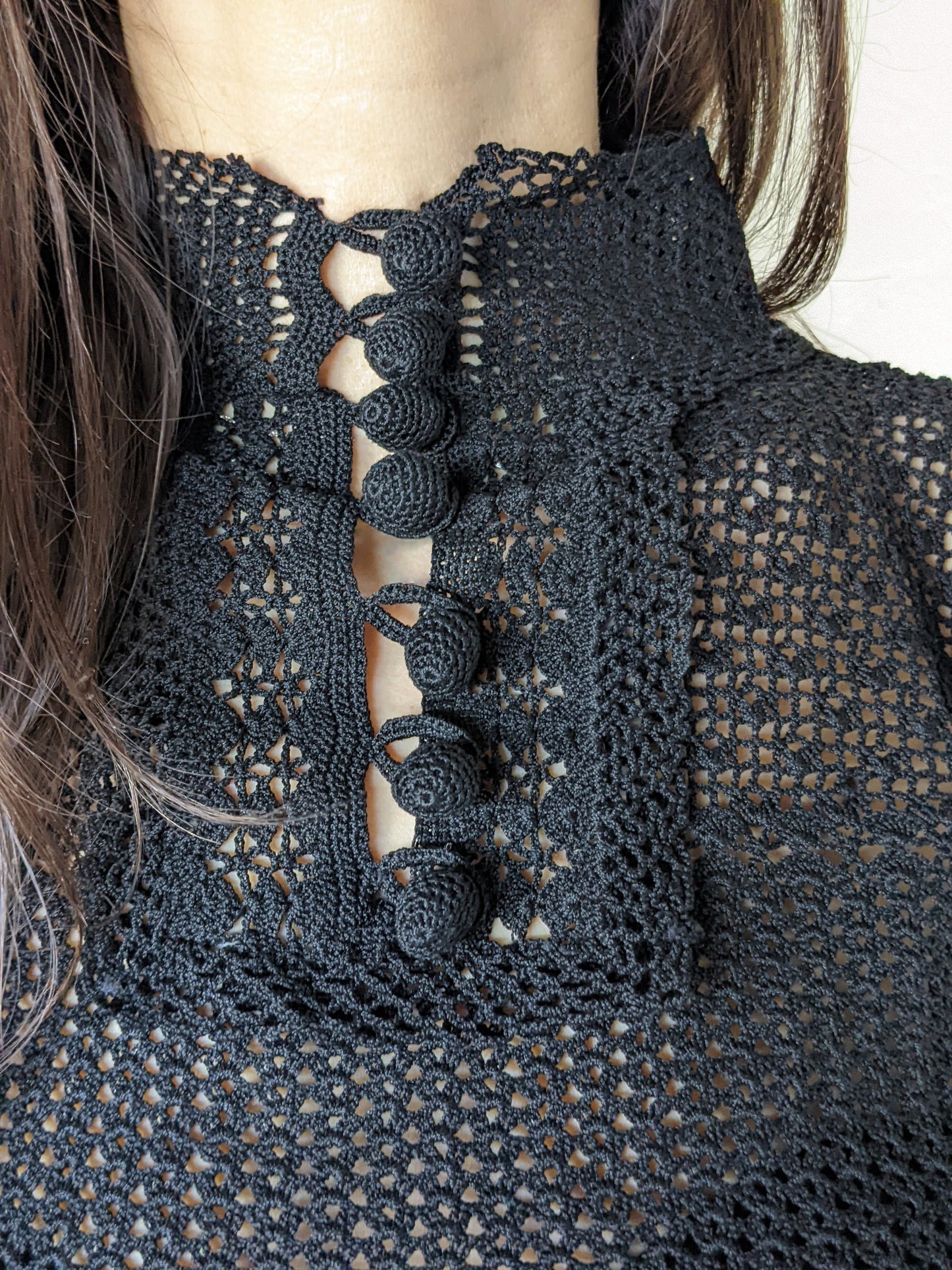 Mandarin Collar Puff sleeve Sweater