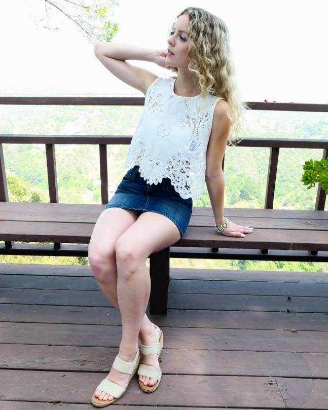 Vintage Battenberg Lace Cropped Tank Top