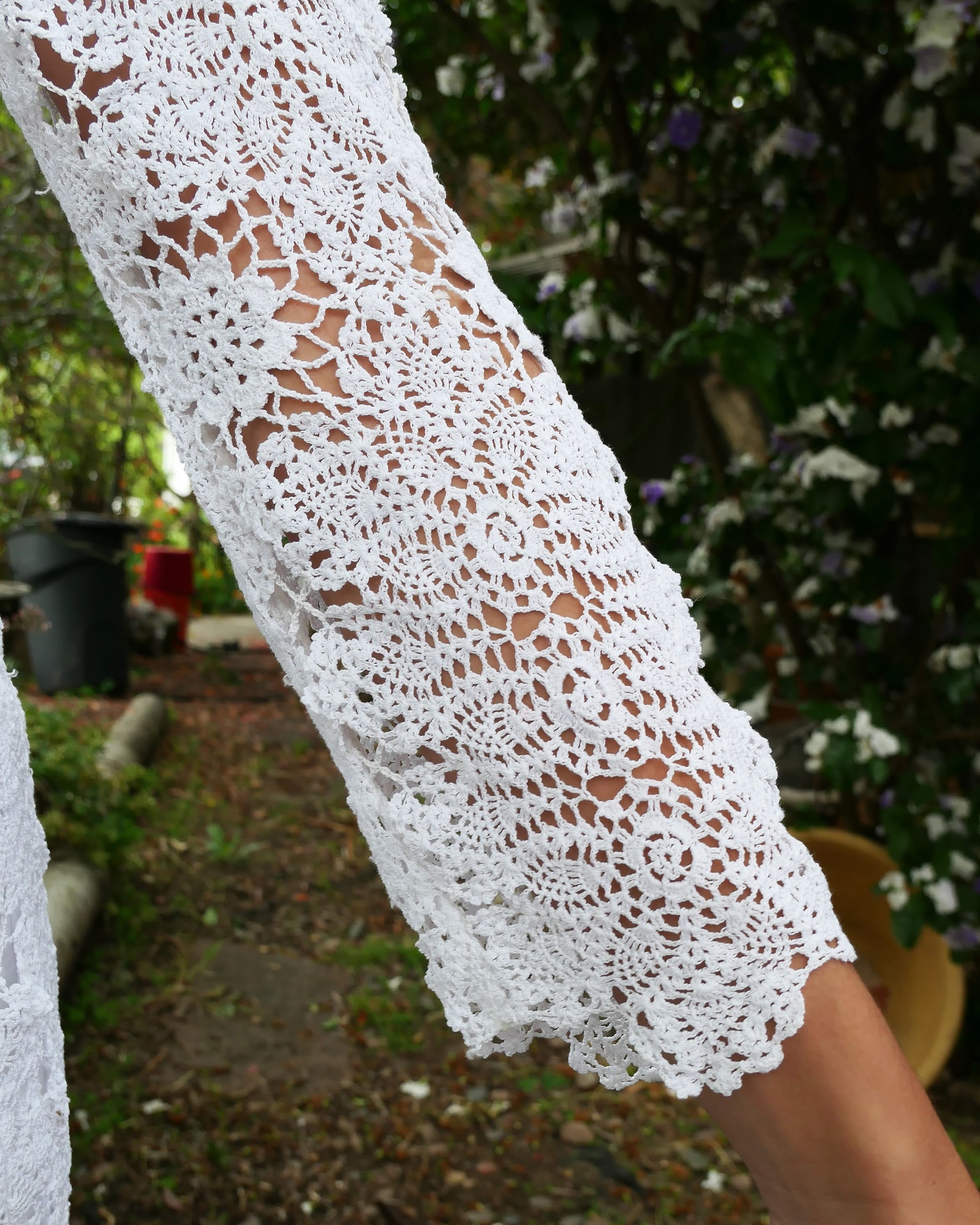 doily lace midi dress For Love & Lemons Doily Bouquet Midi Dress in White
