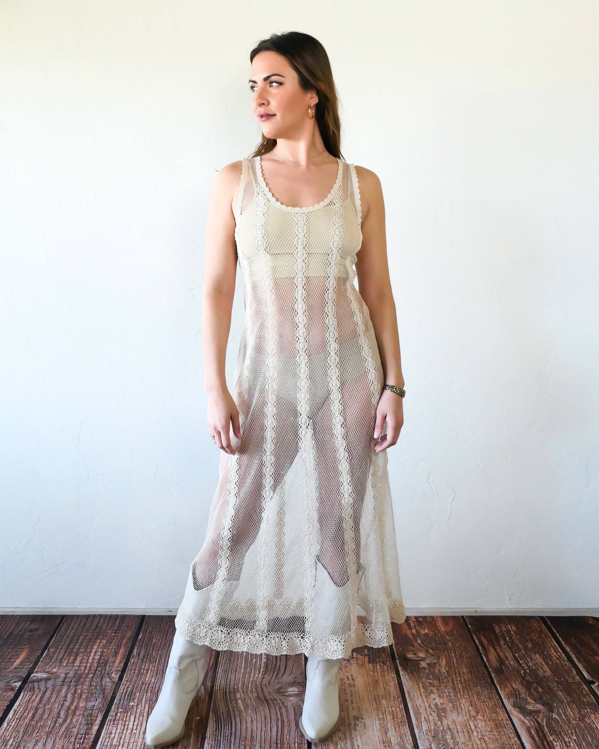 crochet tank maxi dress The Viola Dress