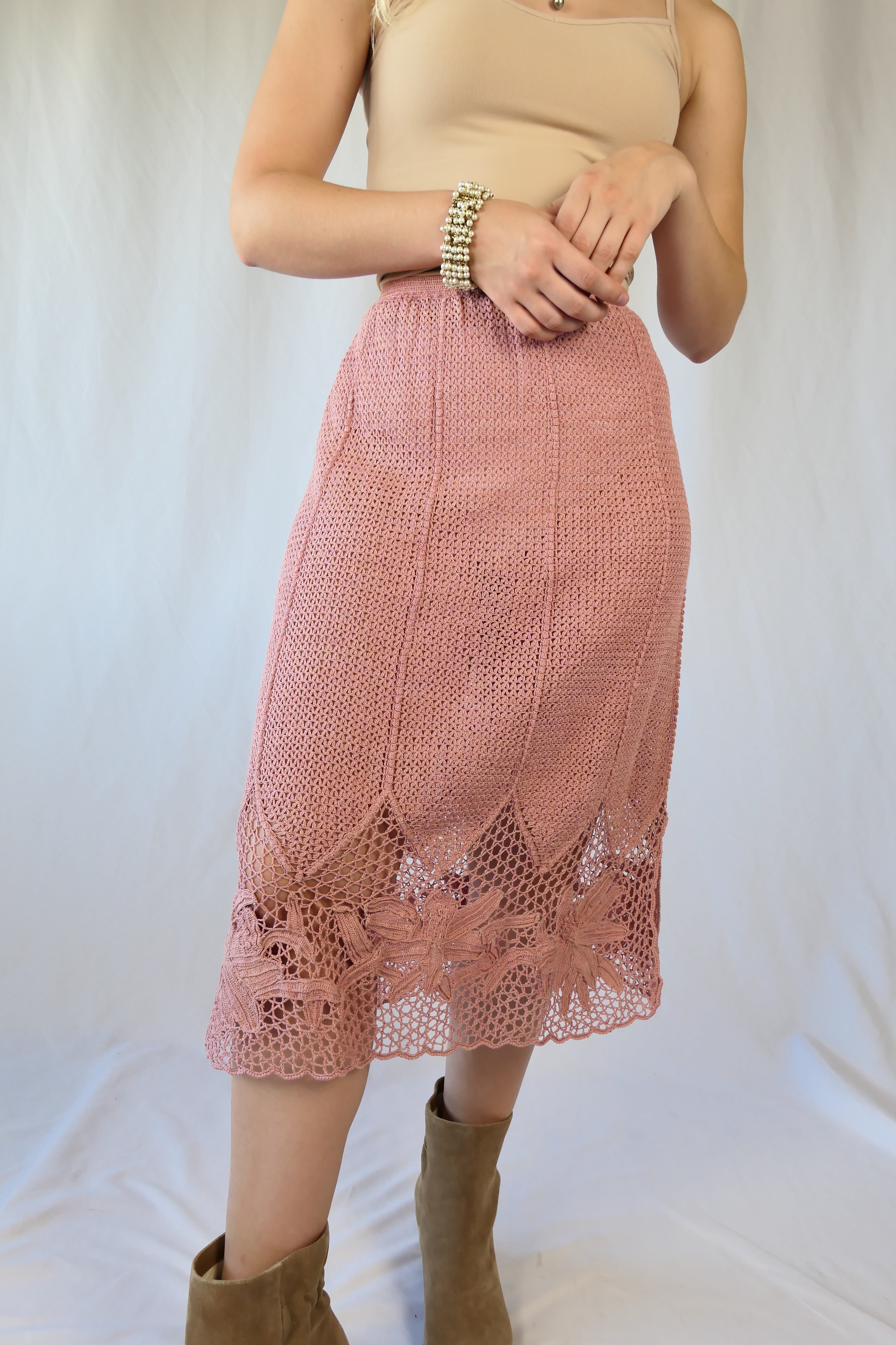 Lim's Vintage Crochet, Embroidered, and Raw Silk Skirts