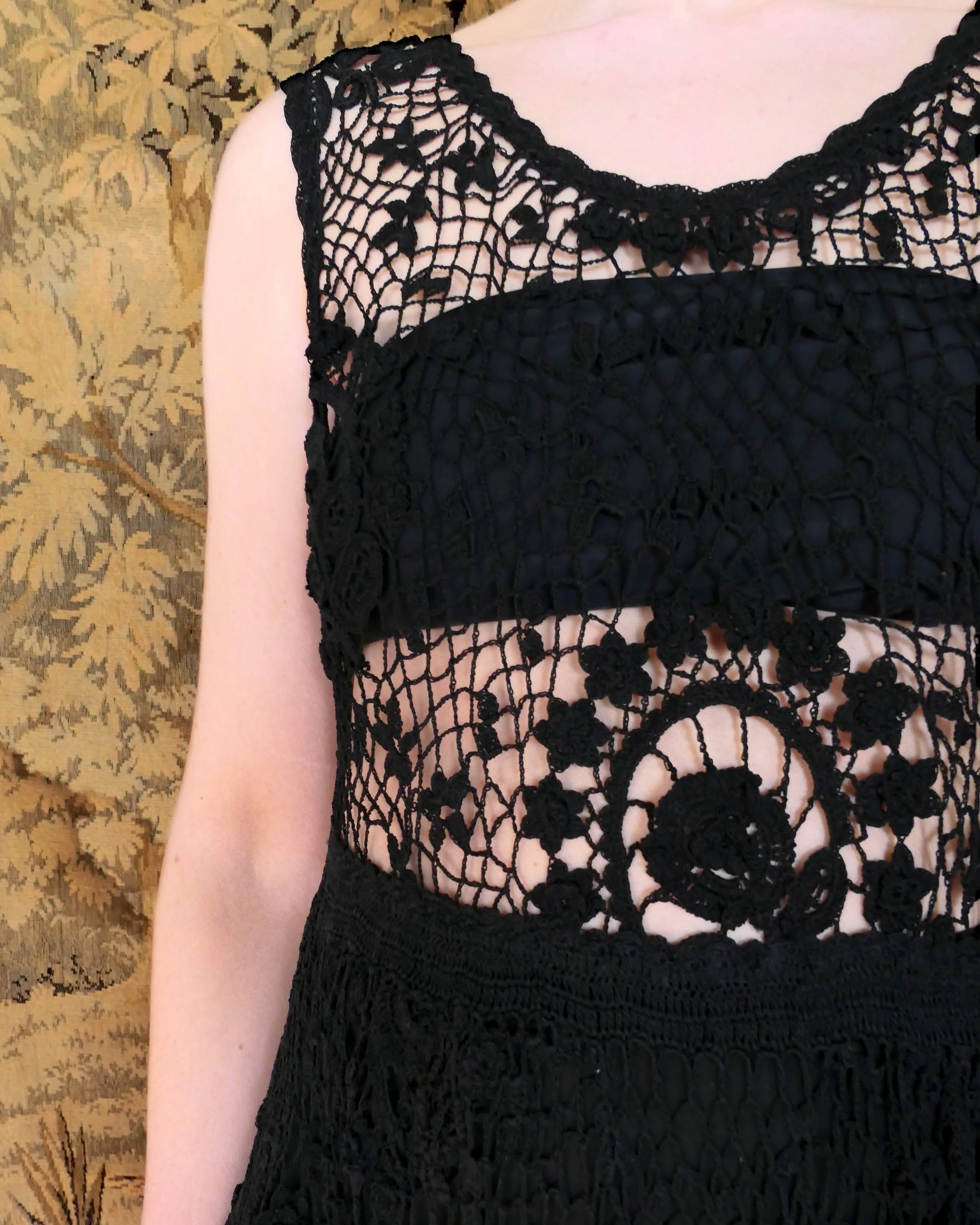 Lim's Vintage Hand Crocheted Scoop Neck Maxi Tank Dress Lim's Vintage Hand Crocheted Scoop Neck Maxi Tank Dress